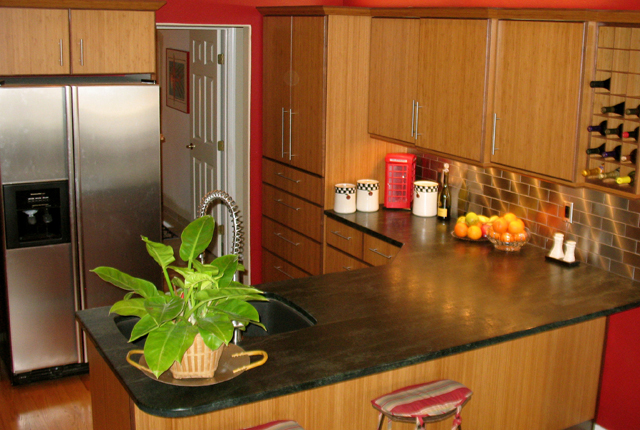 Bamboo Plywood Horizontal Carbonized Cabinets 1102b