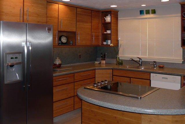 Bamboo Plywood Horizontal Carbonized Cabinets 1102a