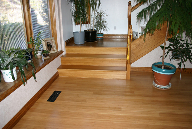 Bamboo PreFinished Solid Vertical Carbonized Hardwood Flooring 696a