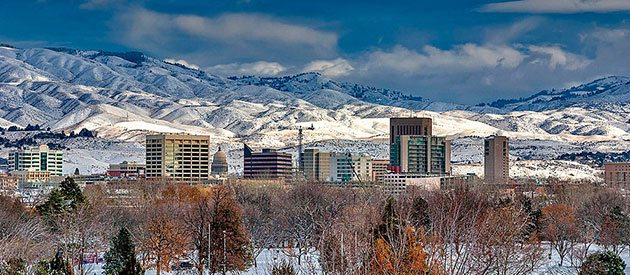Beautiful Downtown Boise Idaho in Winter